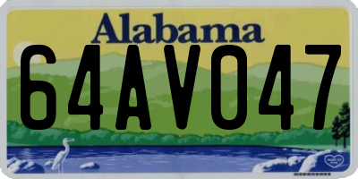 AL license plate 64AV047