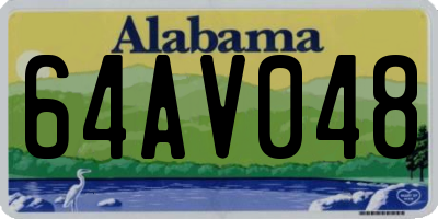 AL license plate 64AV048