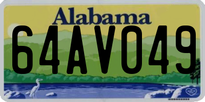 AL license plate 64AV049