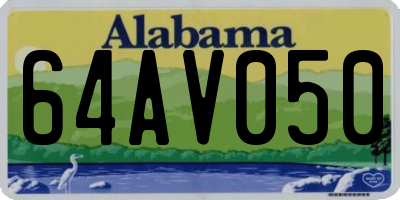 AL license plate 64AV050