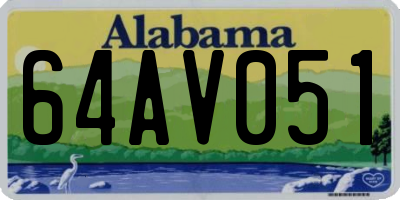 AL license plate 64AV051