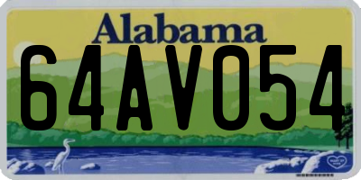 AL license plate 64AV054