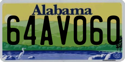 AL license plate 64AV060