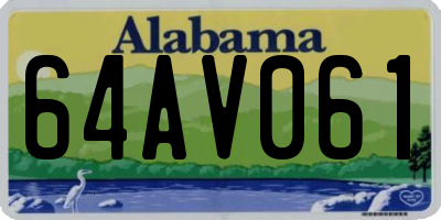AL license plate 64AV061