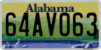 AL license plate 64AV063