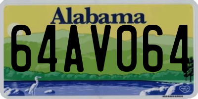 AL license plate 64AV064