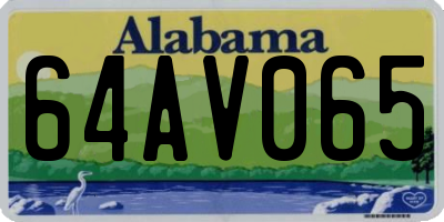 AL license plate 64AV065