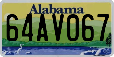 AL license plate 64AV067