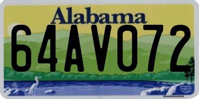 AL license plate 64AV072