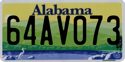 AL license plate 64AV073