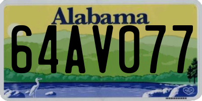 AL license plate 64AV077