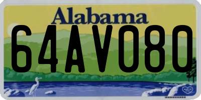 AL license plate 64AV080