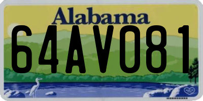 AL license plate 64AV081