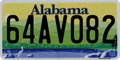 AL license plate 64AV082