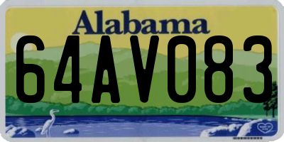 AL license plate 64AV083