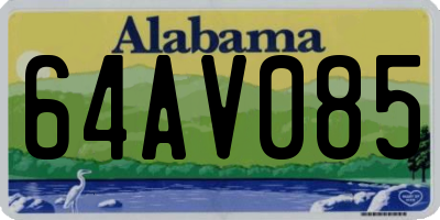 AL license plate 64AV085