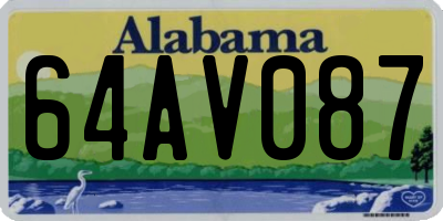 AL license plate 64AV087