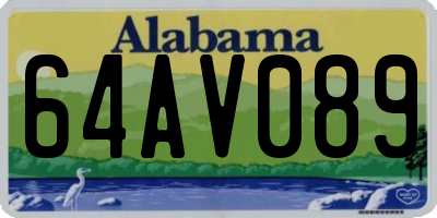 AL license plate 64AV089