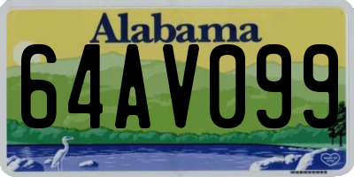 AL license plate 64AV099