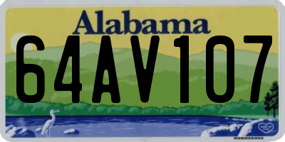 AL license plate 64AV107