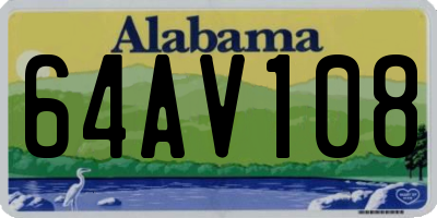 AL license plate 64AV108