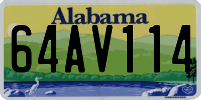 AL license plate 64AV114