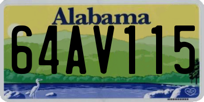 AL license plate 64AV115