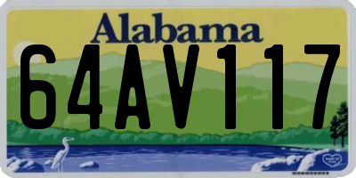 AL license plate 64AV117