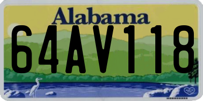 AL license plate 64AV118
