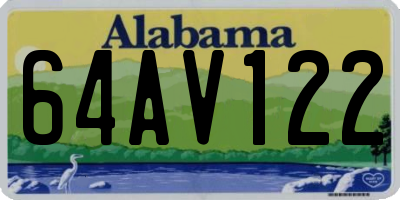 AL license plate 64AV122