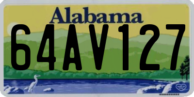 AL license plate 64AV127