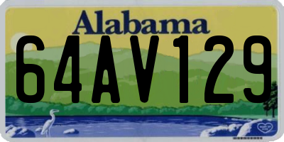 AL license plate 64AV129