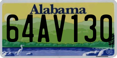 AL license plate 64AV130