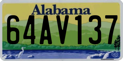 AL license plate 64AV137