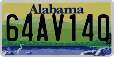 AL license plate 64AV140