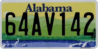 AL license plate 64AV142