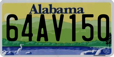 AL license plate 64AV150