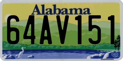 AL license plate 64AV151