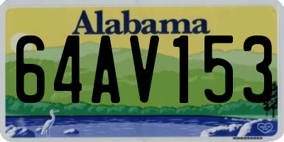 AL license plate 64AV153