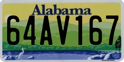 AL license plate 64AV167