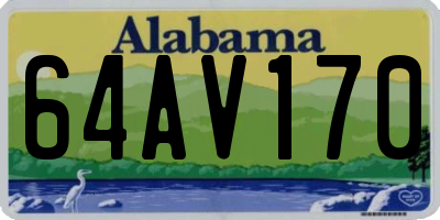 AL license plate 64AV170