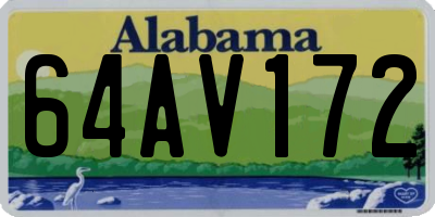 AL license plate 64AV172