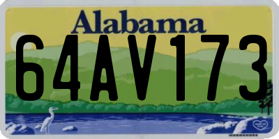 AL license plate 64AV173