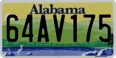 AL license plate 64AV175