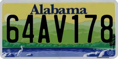 AL license plate 64AV178