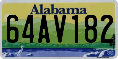 AL license plate 64AV182