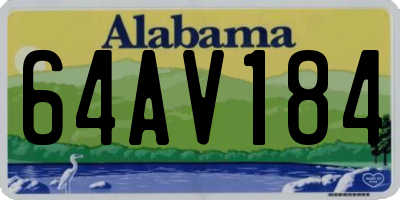 AL license plate 64AV184