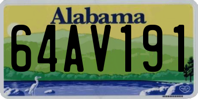 AL license plate 64AV191