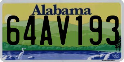 AL license plate 64AV193