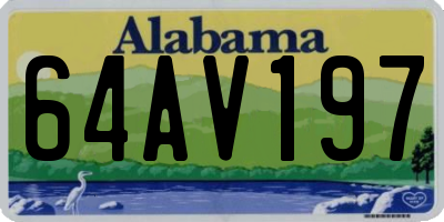 AL license plate 64AV197